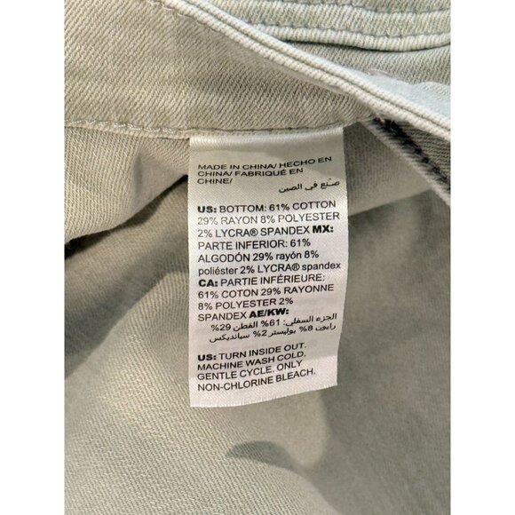 Chico’s So Slimming Girlfriend Ankle Jeans Size 3 16 Green Stretch Denim - Picture 9 of 14